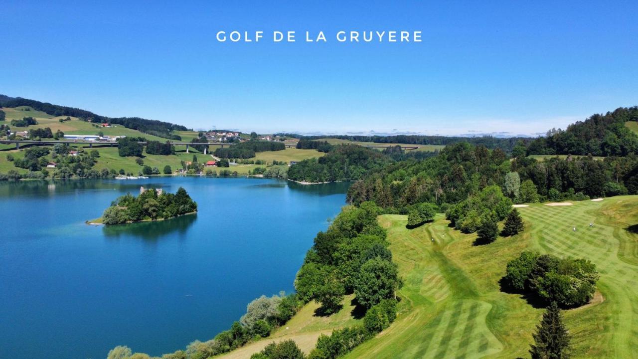 Hotel-Restaurant La Terrasse, Golf De La Gruyere Pont-la-Ville Extérieur photo