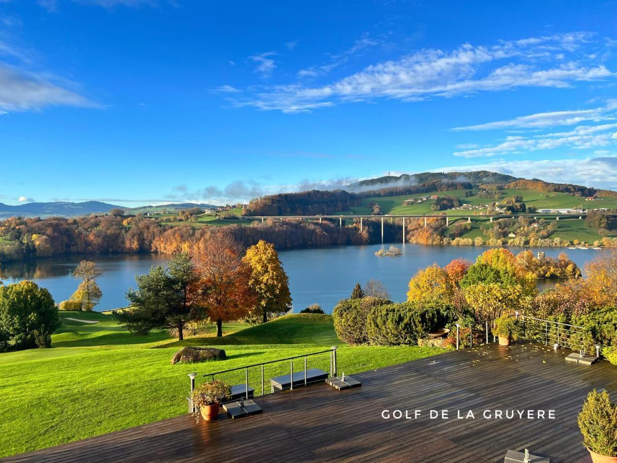 Hotel-Restaurant La Terrasse, Golf De La Gruyere Pont-la-Ville Extérieur photo